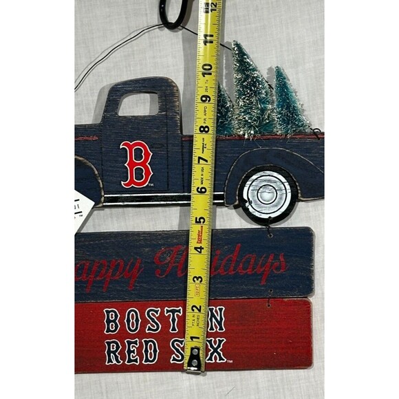 NEW Foco MLB Boston Red Sox Baseball Happy Holidays Hanging Wall Sign- Christmas - Picture 10 of 10